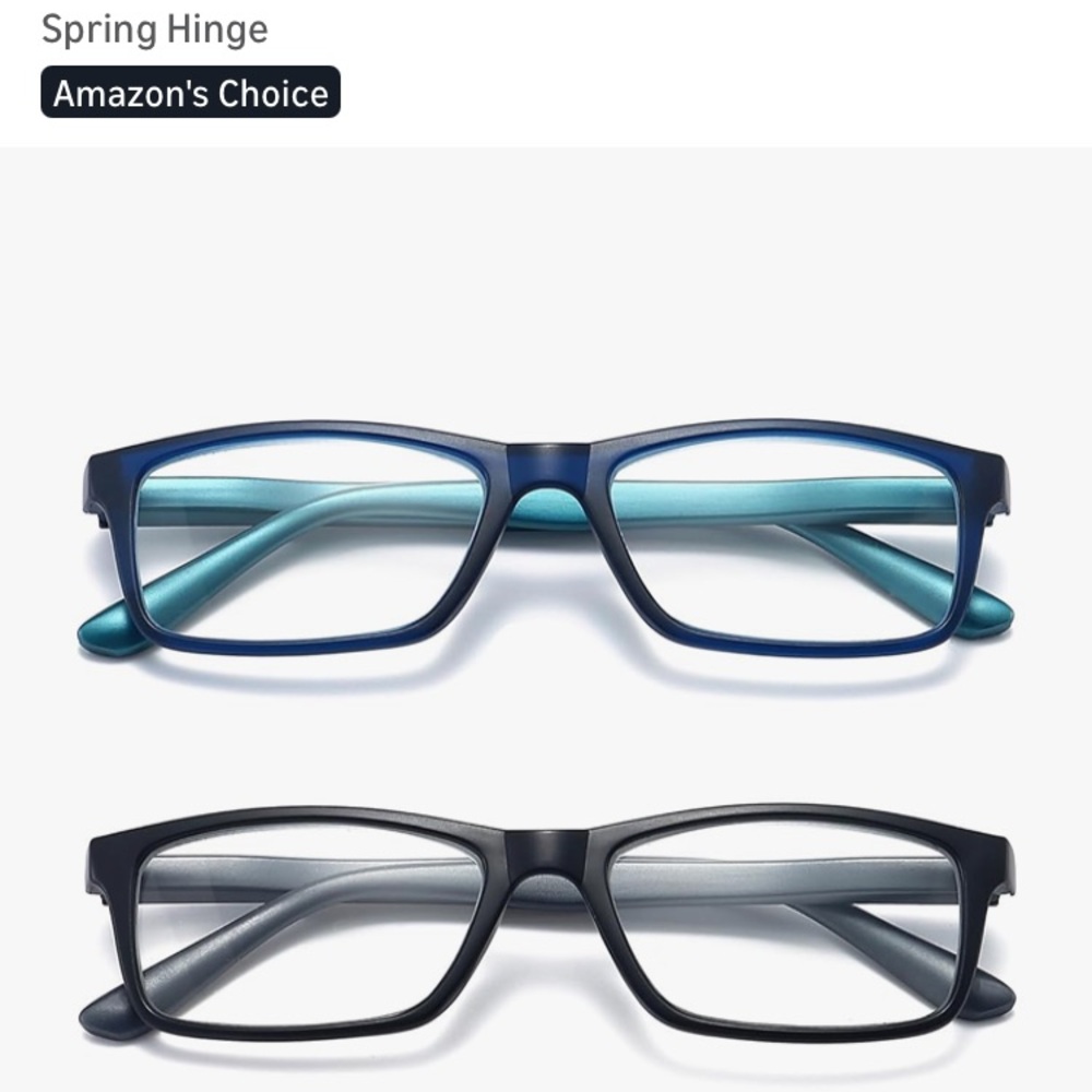 Reading Glasses Blue Light Blocking for Men Women,2PACK, BLACK HAS A PRINT, NEW